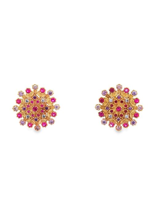 Flake gold morganite&ametista&fucsia earrings GOCCIAZZURRA JEWELS | ORFLAKEOROFUCSIA